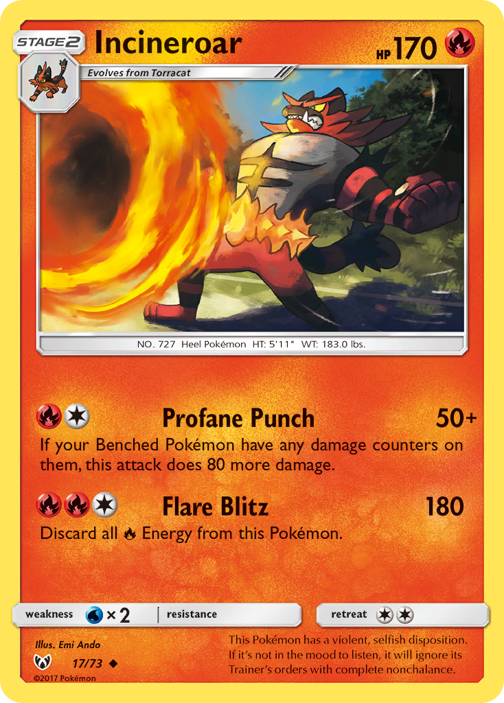 Incineroar — Shining Legends #17/73