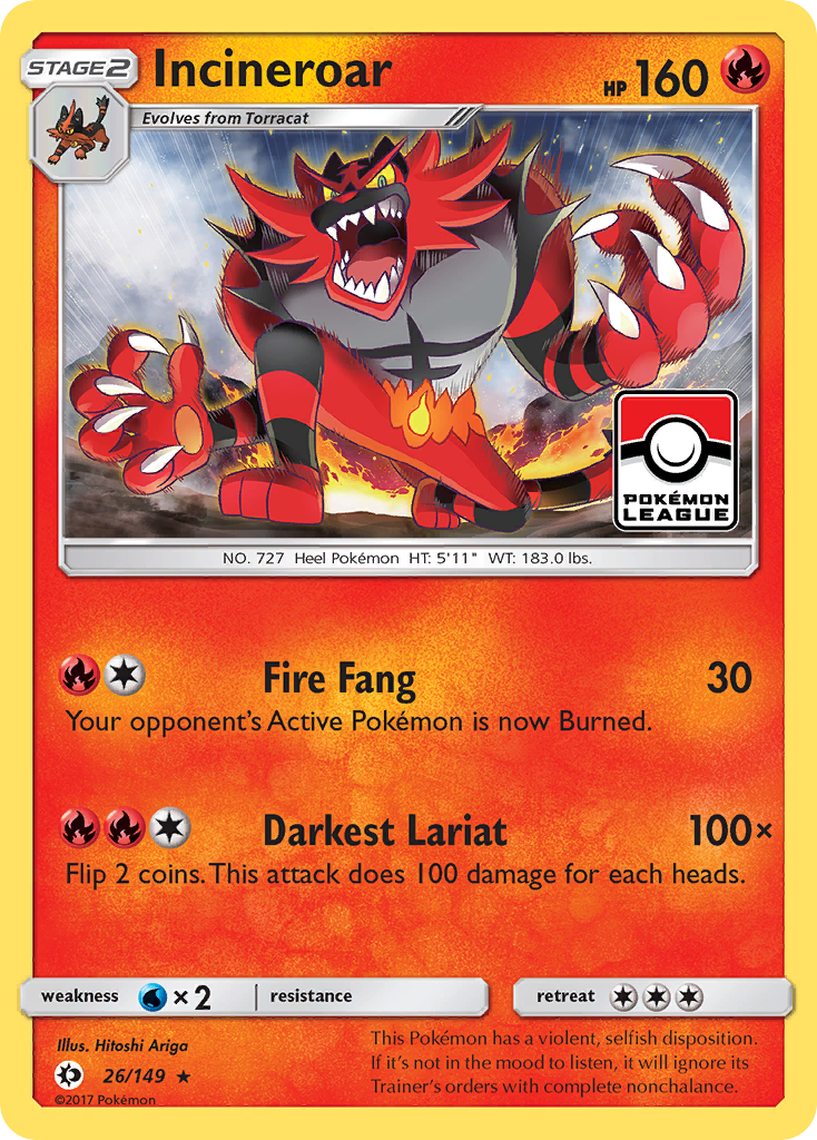 Incineroar — SM Base Set #26/149