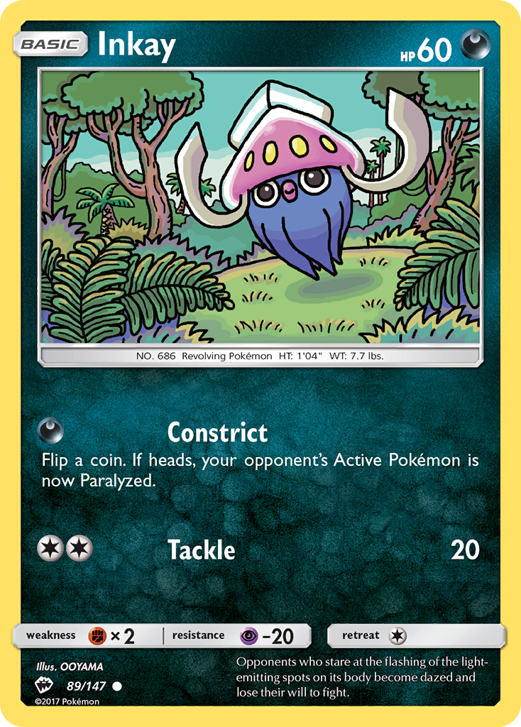 Inkay — SM - Burning Shadows #89/147