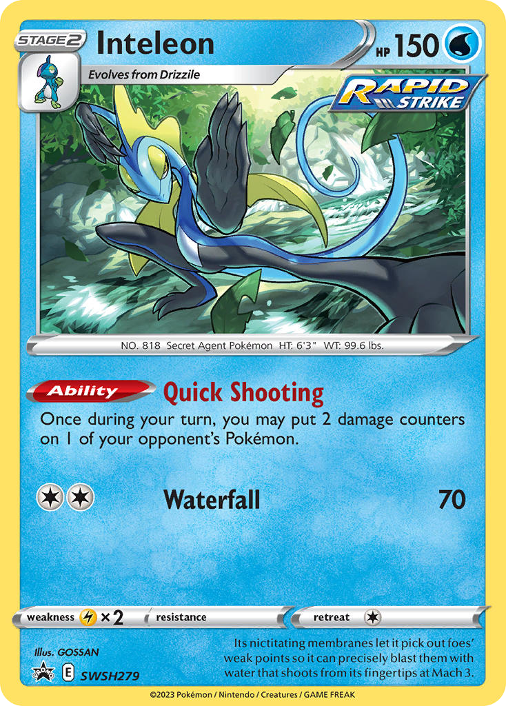 Inteleon — SWSH: Sword & Shield Promo Cards #SWSH279