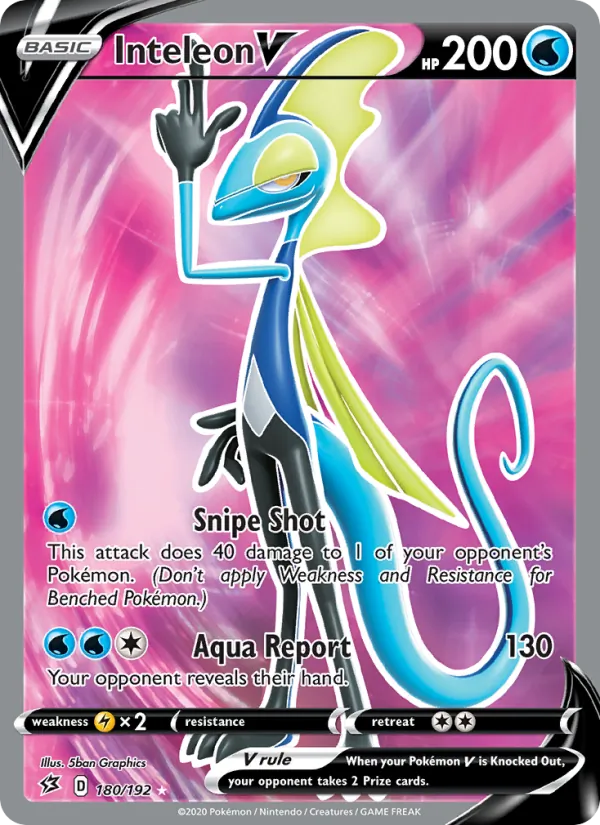 Inteleon V (Full Art) — SWSH02: Rebel Clash #180/192