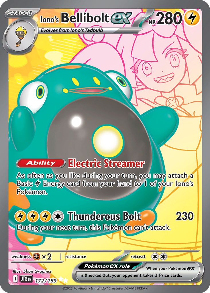 Iono's Bellibolt ex — SV09: Journey Together #172/159