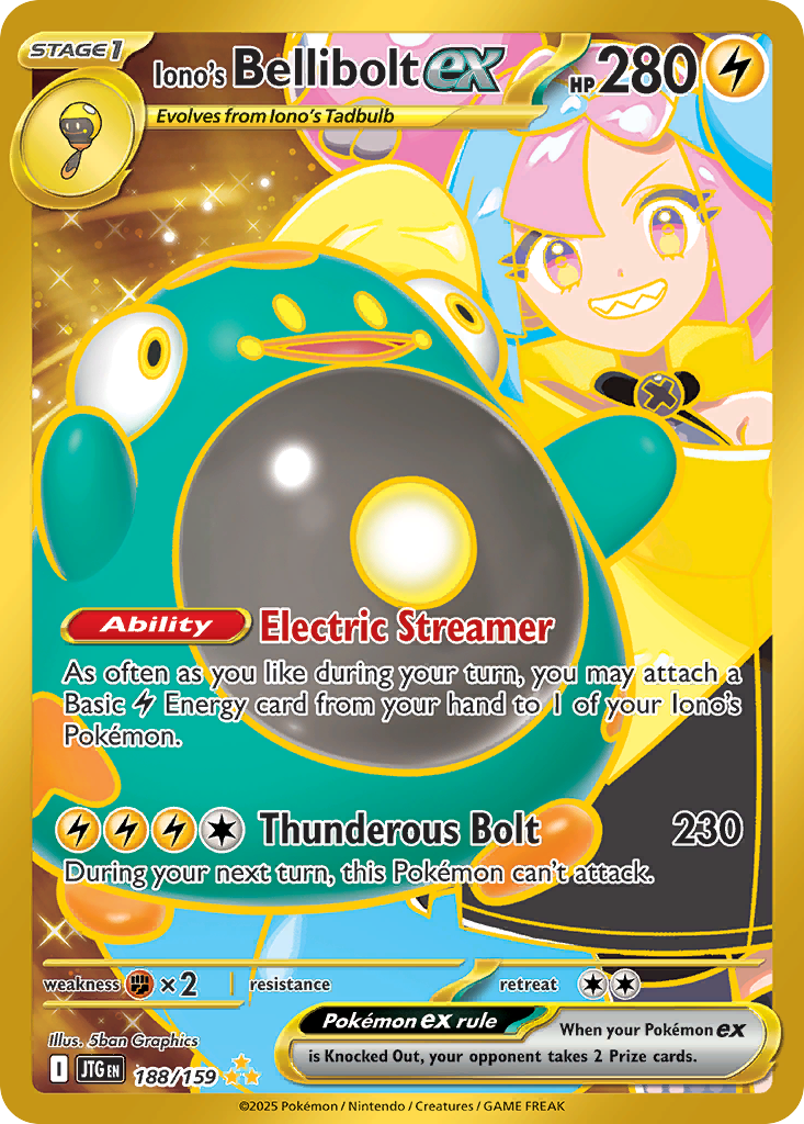 Iono's Bellibolt ex — SV09: Journey Together #188/159