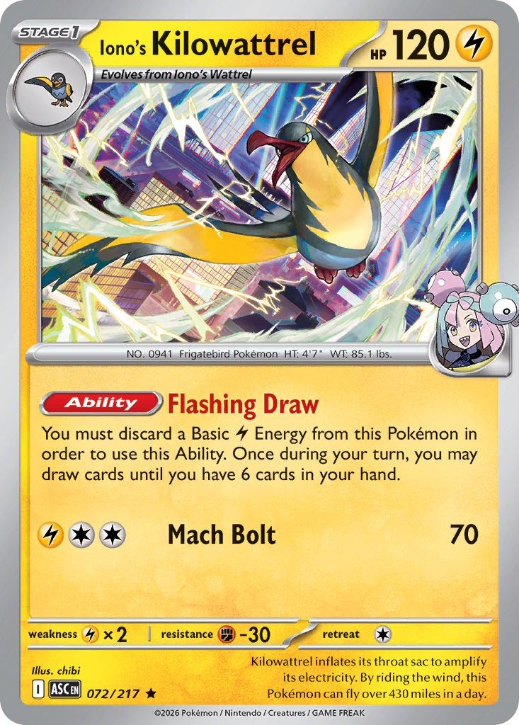 Iono's Kilowattrel (Poke Ball)
