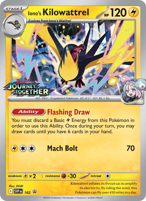 Iono's Kilowattrel — SV: Scarlet & Violet Promo Cards #182