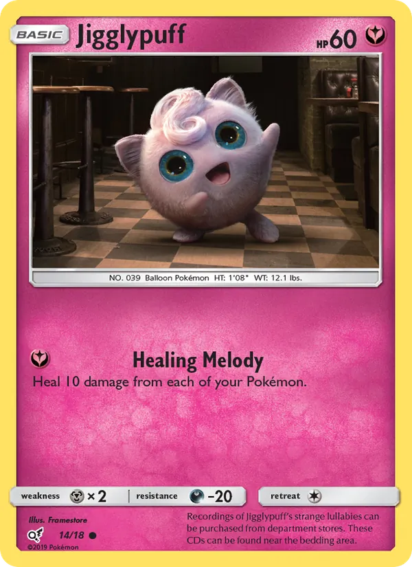 Jigglypuff (Holo Common) — Detective Pikachu #14/18