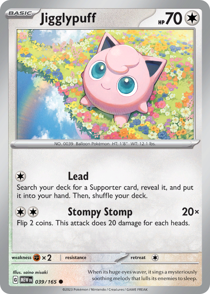 Jigglypuff — SV: Scarlet & Violet 151 #039/165