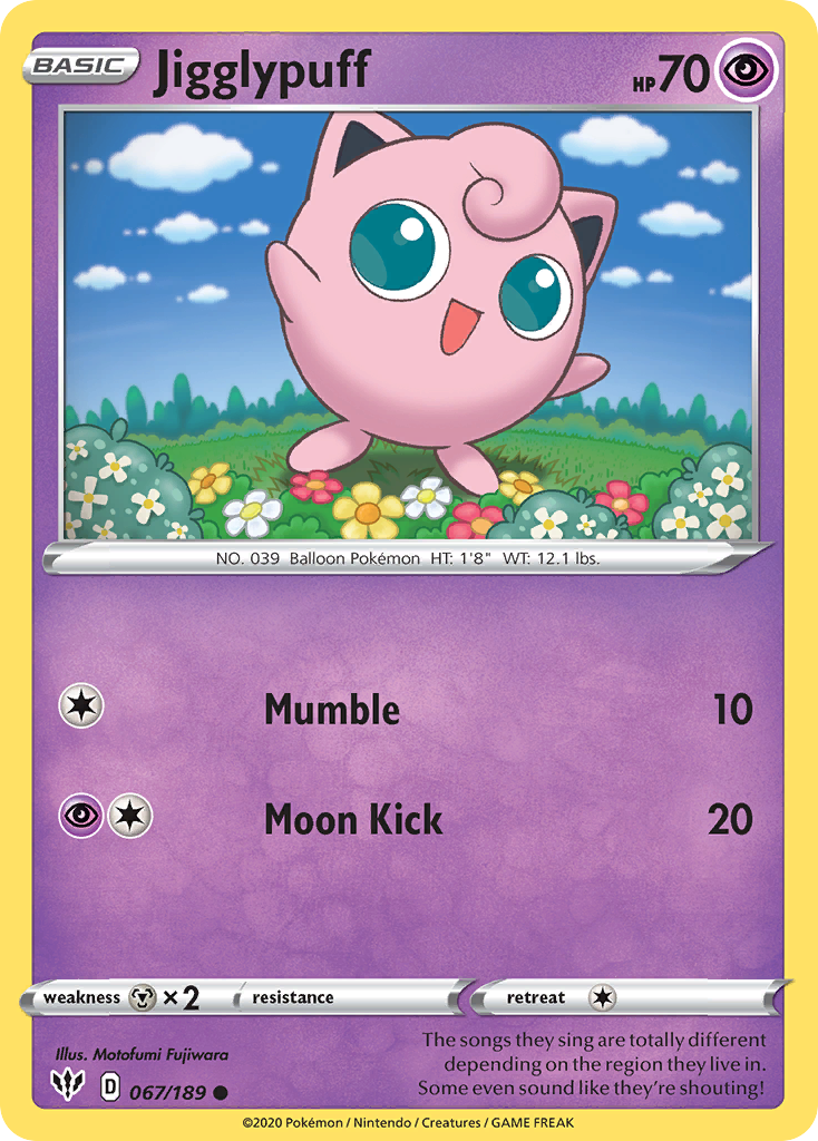 Jigglypuff — SWSH03: Darkness Ablaze #067/189