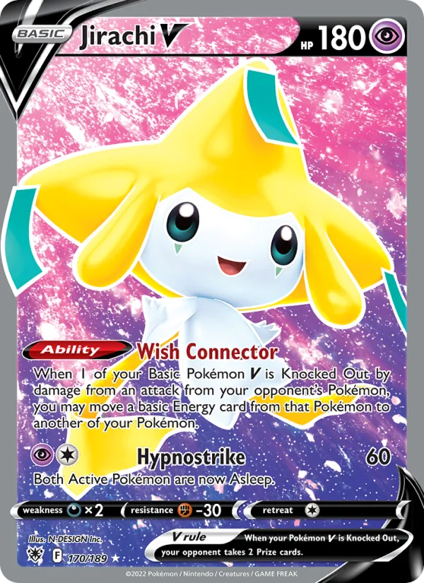 Jirachi V (Full Art) — SWSH10: Astral Radiance #170/189