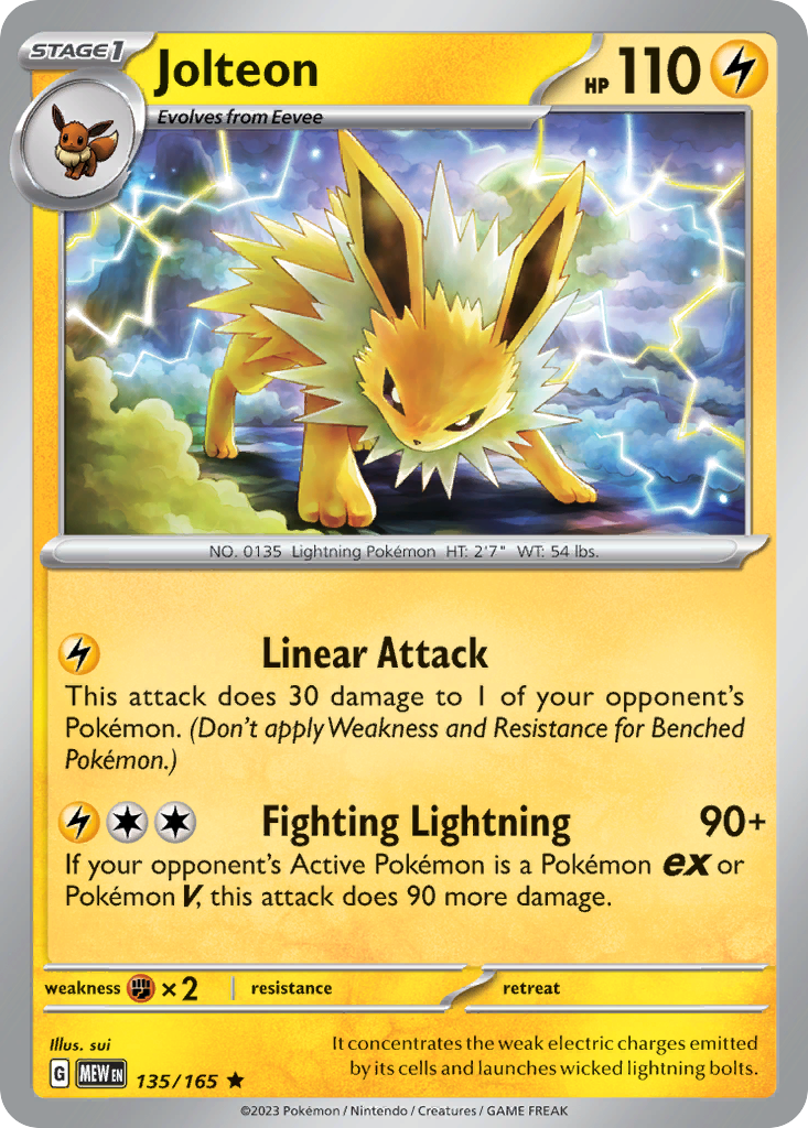 Jolteon — SV: Scarlet & Violet 151 #135/165
