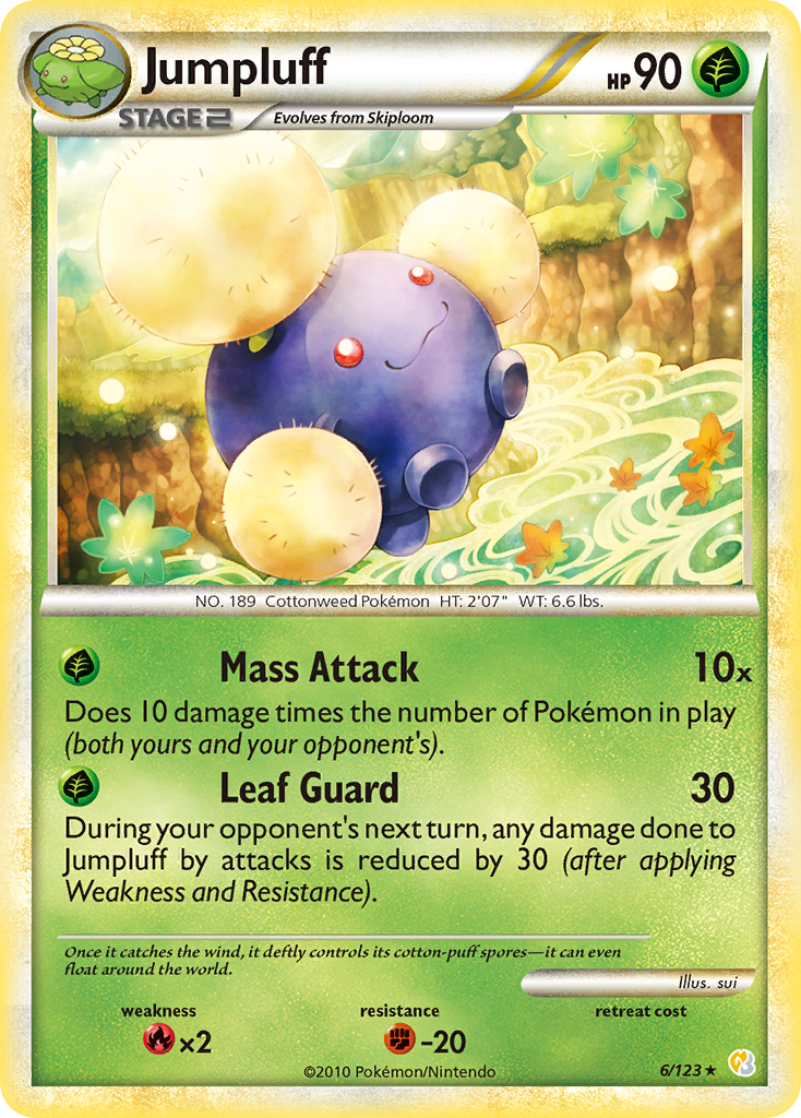 Jumpluff — HeartGold SoulSilver #6/123