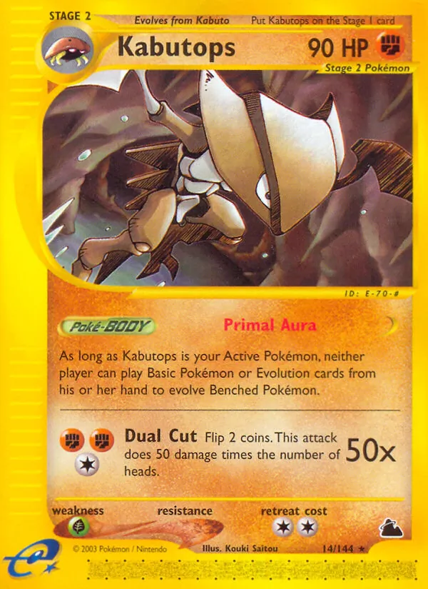 Kabutops (14) — Skyridge #014/144