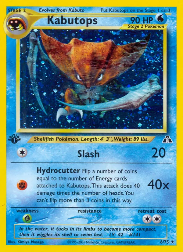 Kabutops (6) — Neo Discovery #06/75