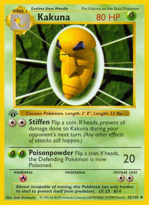 Kakuna — Base Set (Shadowless) #033/102