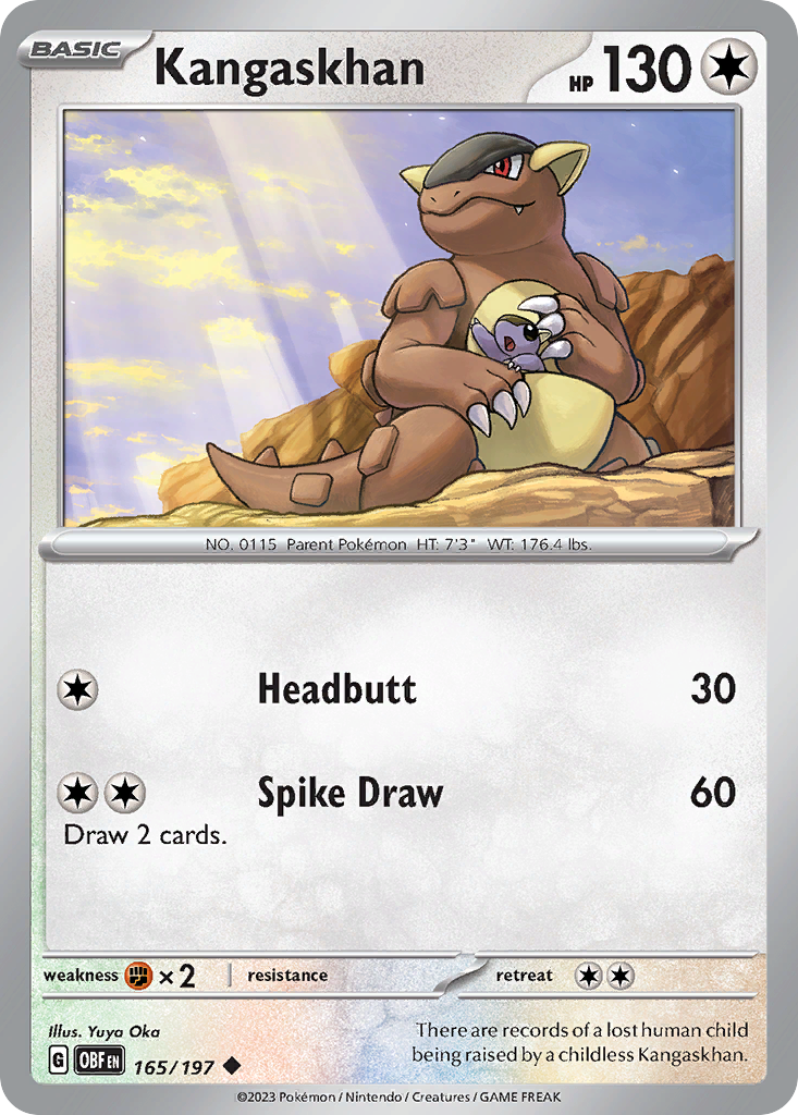 Kangaskhan — SV03: Obsidian Flames #165/197