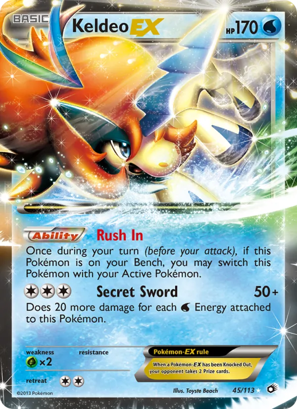 Keldeo EX — Legendary Treasures #45/113