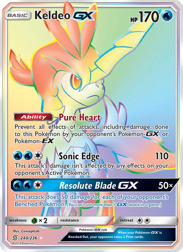 Keldeo GX (Secret) — SM - Unified Minds #240/236