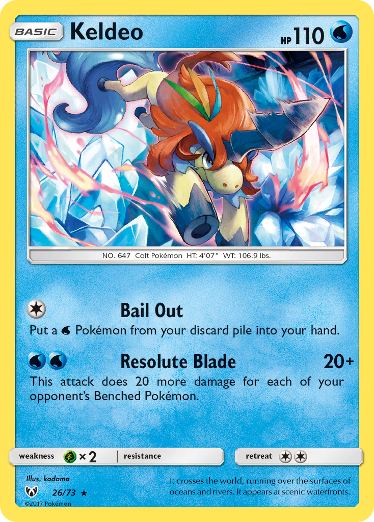 Keldeo — Shining Legends #26/73