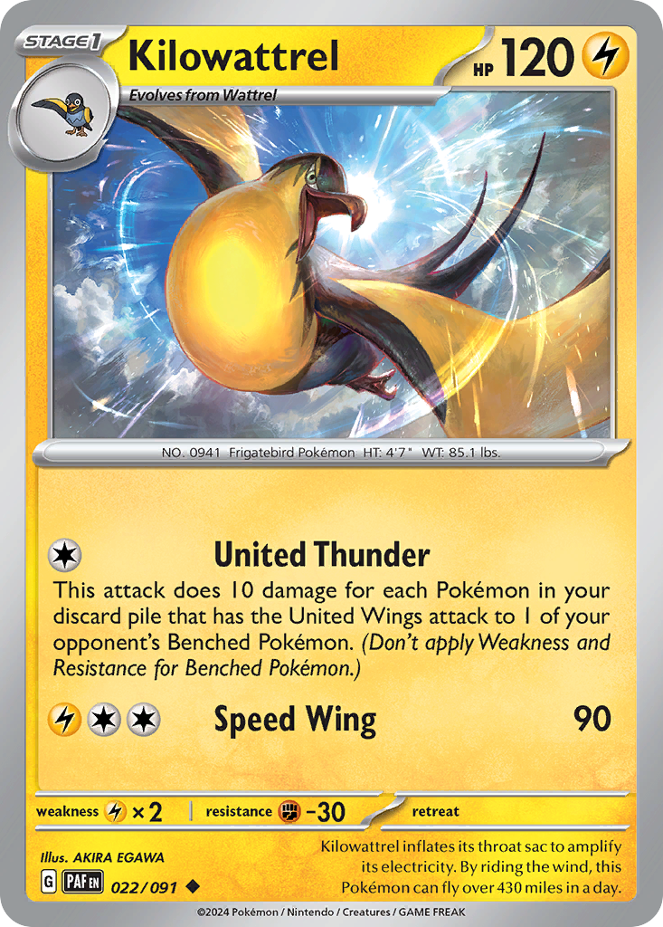 Kilowattrel — SV: Paldean Fates #022/091