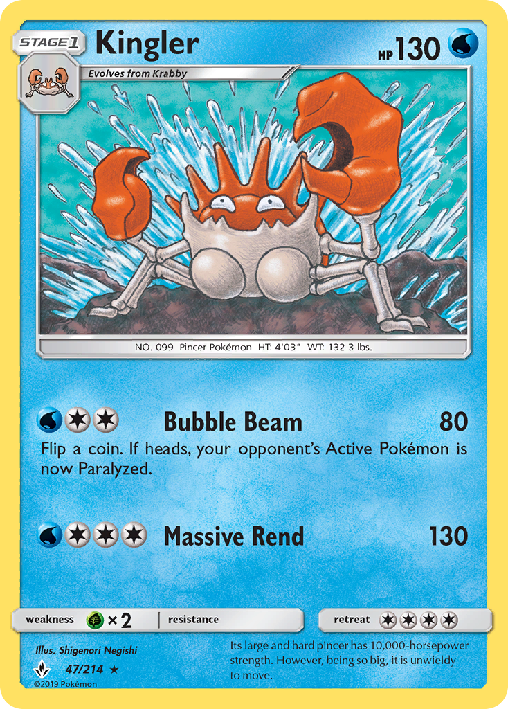 Kingler — SM - Unbroken Bonds #47/214