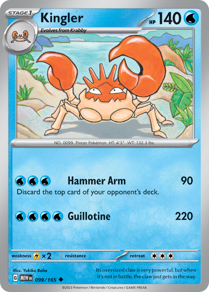 Kingler — SV: Scarlet & Violet 151 #099/165