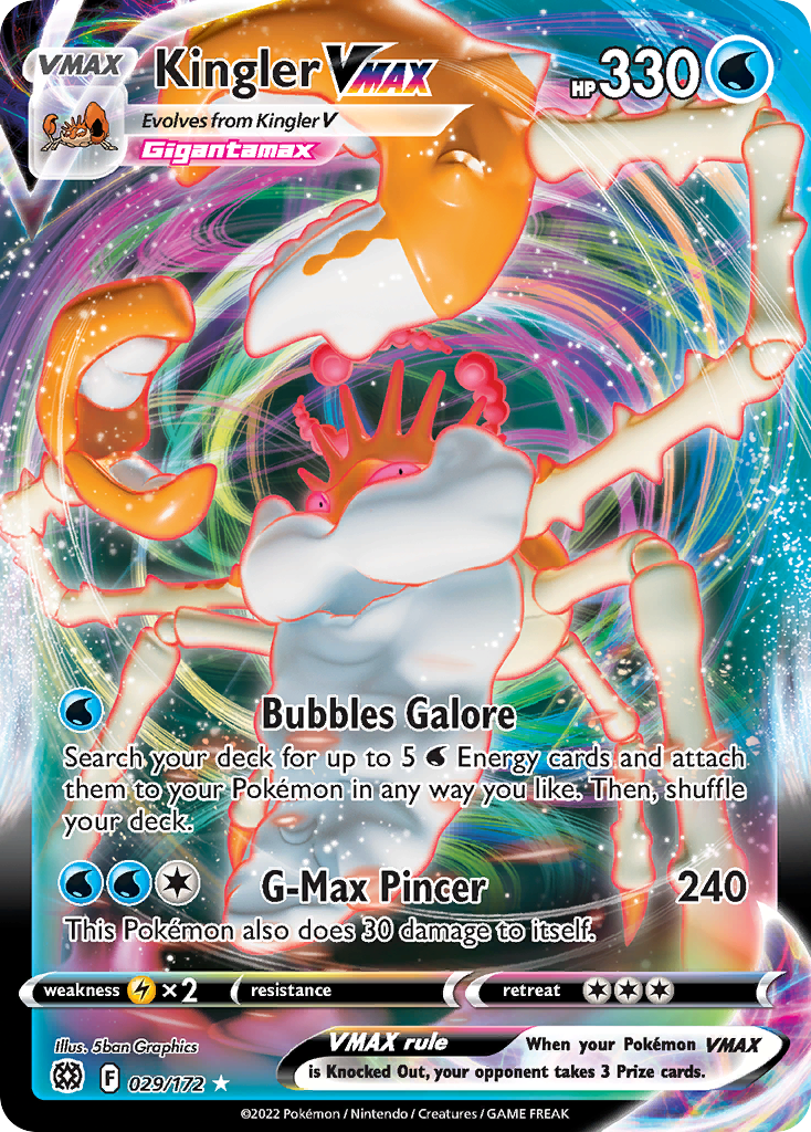 Kingler VMAX — SWSH09: Brilliant Stars #029/172