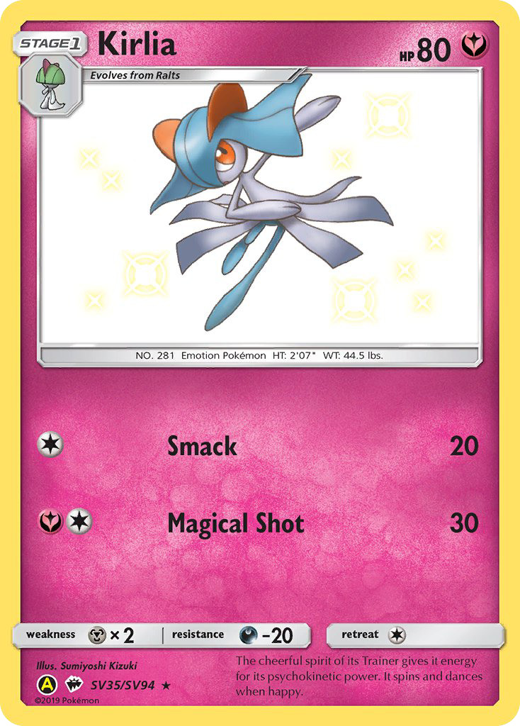 Kirlia — Hidden Fates: Shiny Vault #SV35/SV94