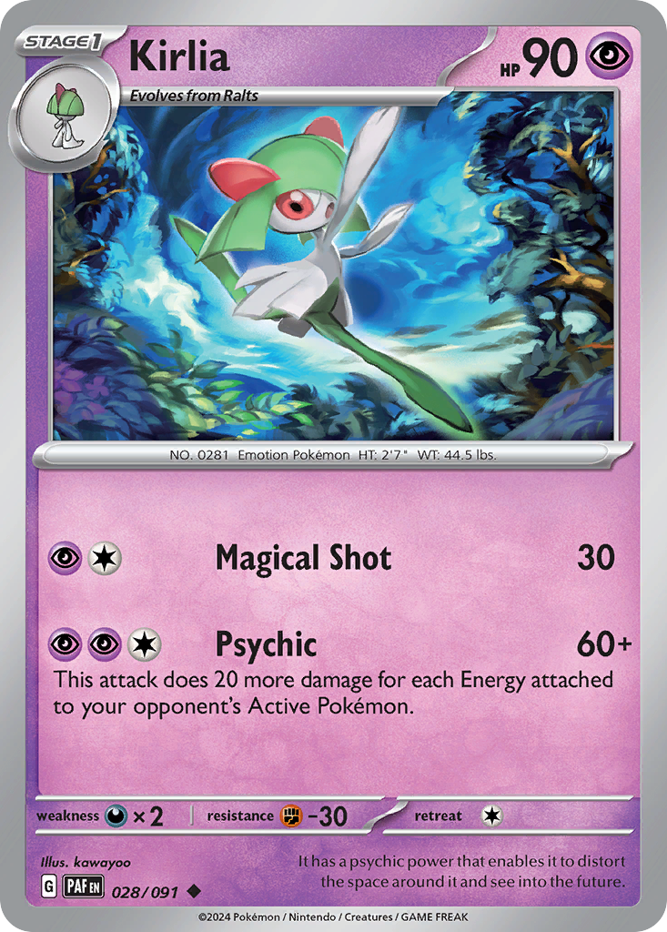 Kirlia — SV: Paldean Fates #028/091