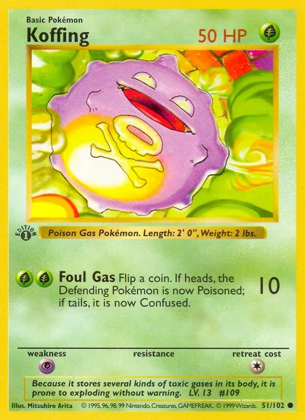 Koffing — Base Set (Shadowless) #051/102