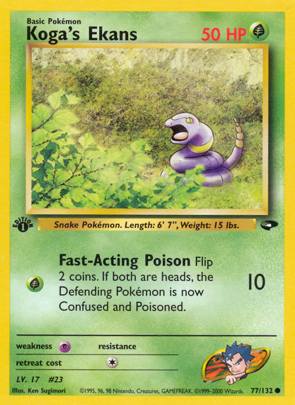 Koga's Ekans — Gym Challenge #077/132