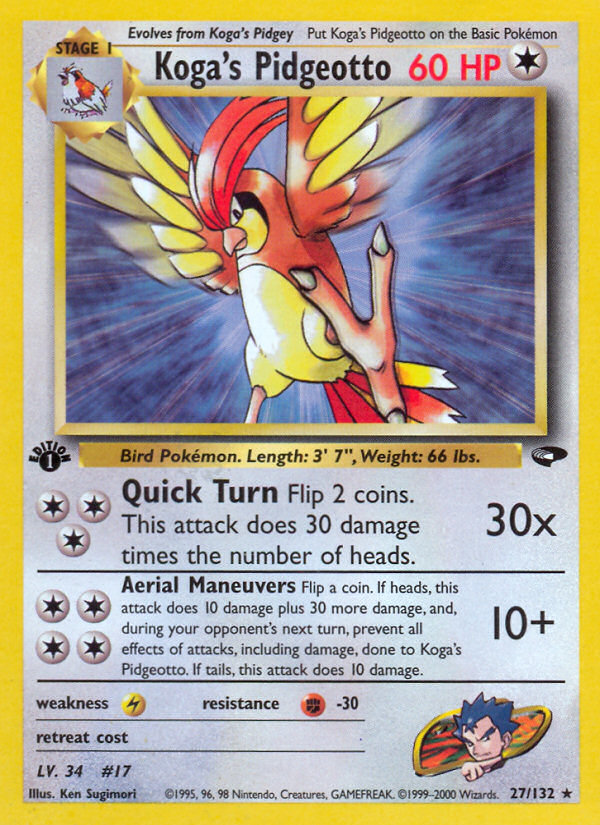 Koga's Pidgeotto — Gym Challenge #027/132