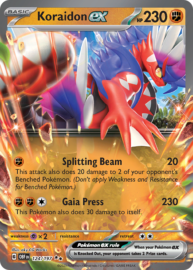 Koraidon ex — SV03: Obsidian Flames #124/197
