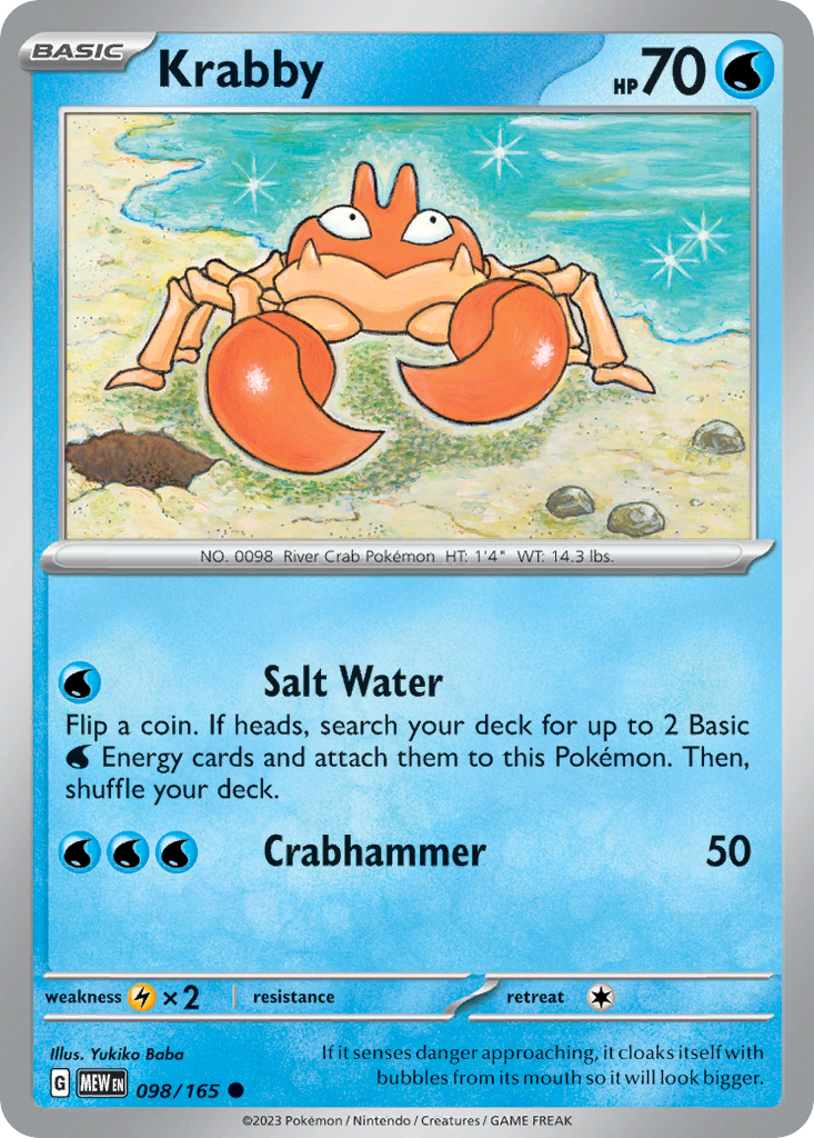 Krabby — SV: Scarlet & Violet 151 #098/165