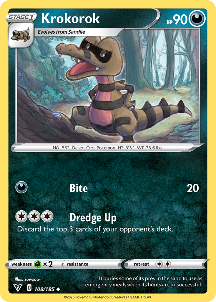 Krokorok — SWSH04: Vivid Voltage #108/185
