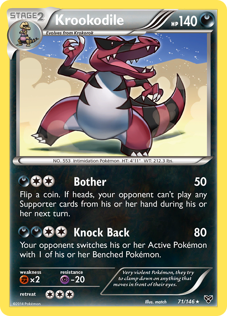 Krookodile — XY Base Set #71/146