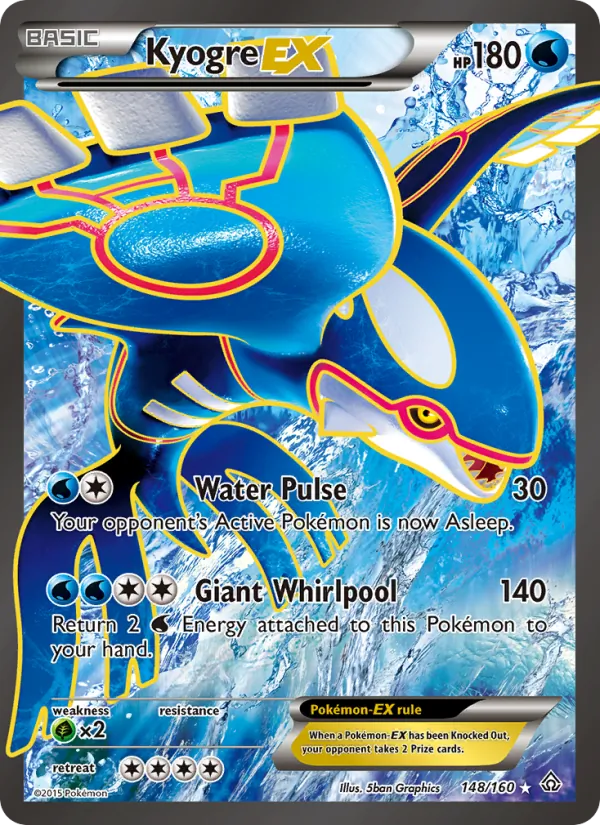 Kyogre EX (148 Full Art) — XY - Primal Clash #148/160