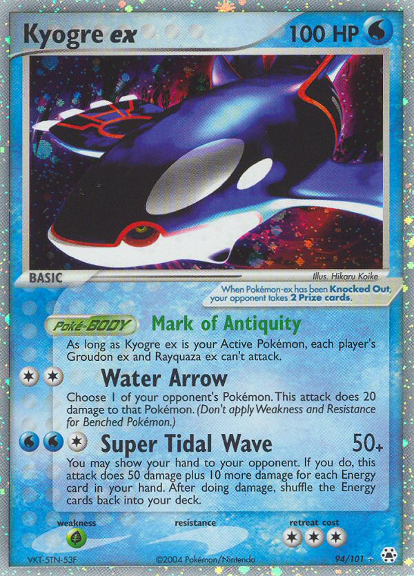 Kyogre ex — Hidden Legends #94/101