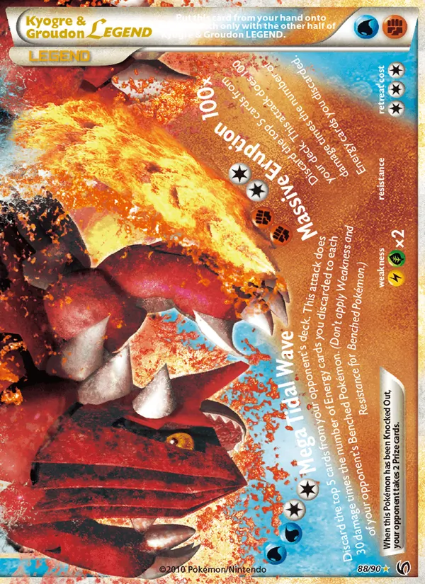 Kyogre & Groudon Legend (Bottom) — Undaunted #88/90