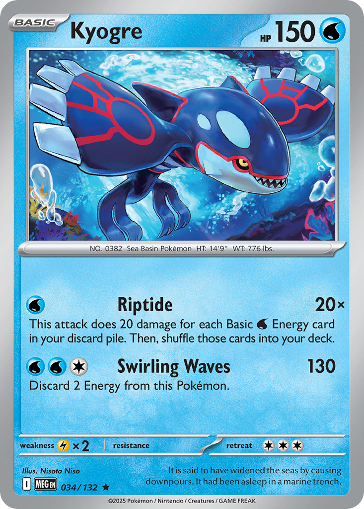 Kyogre — ME01: Mega Evolution #034/132