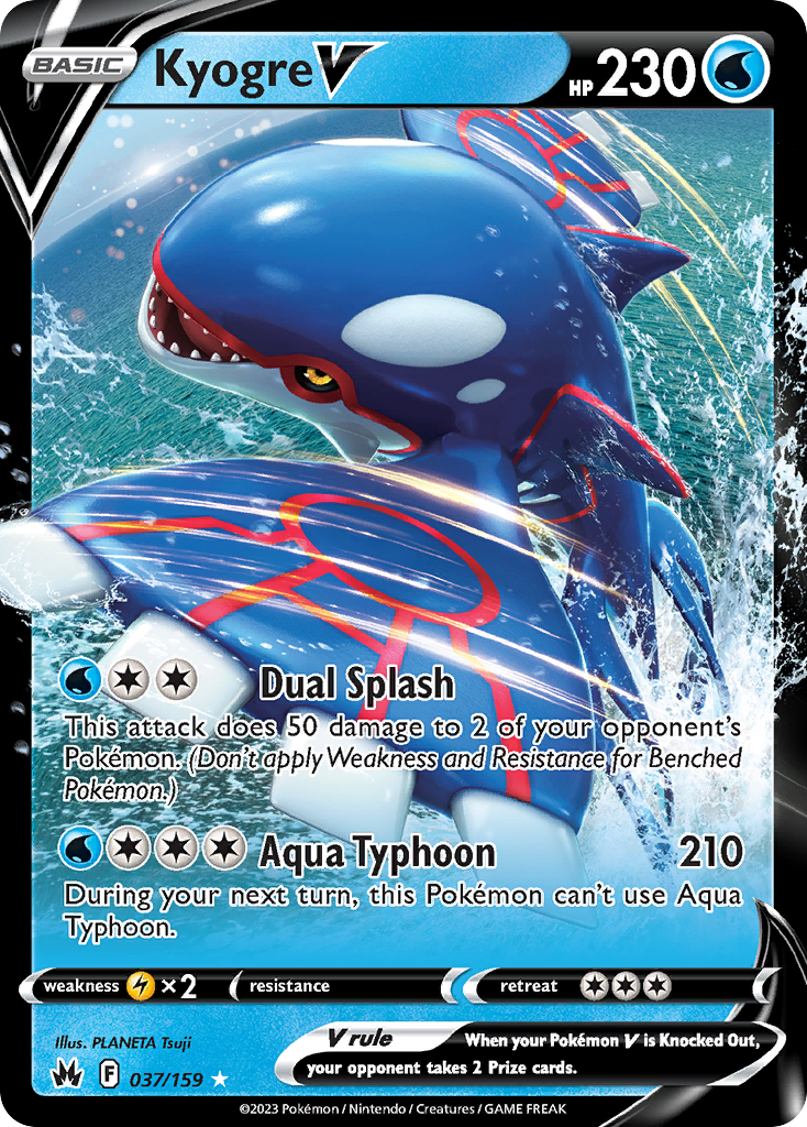 Kyogre V — SWSH: Crown Zenith #037/159