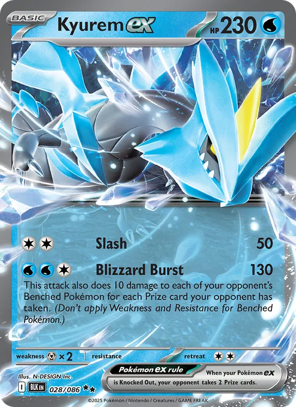 Kyurem ex (Black Bolt) — Jumbo Cards #028/086