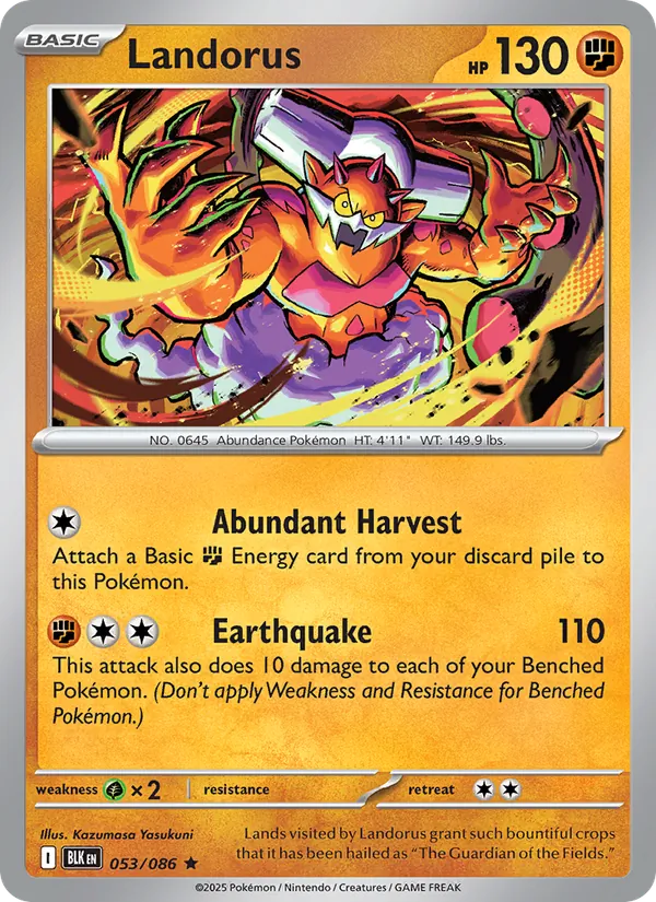 Landorus (Master Ball Pattern) — SV: Black Bolt #053/086