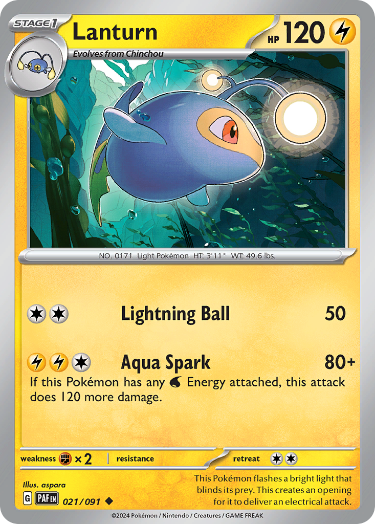 Lanturn — SV: Paldean Fates #021/091