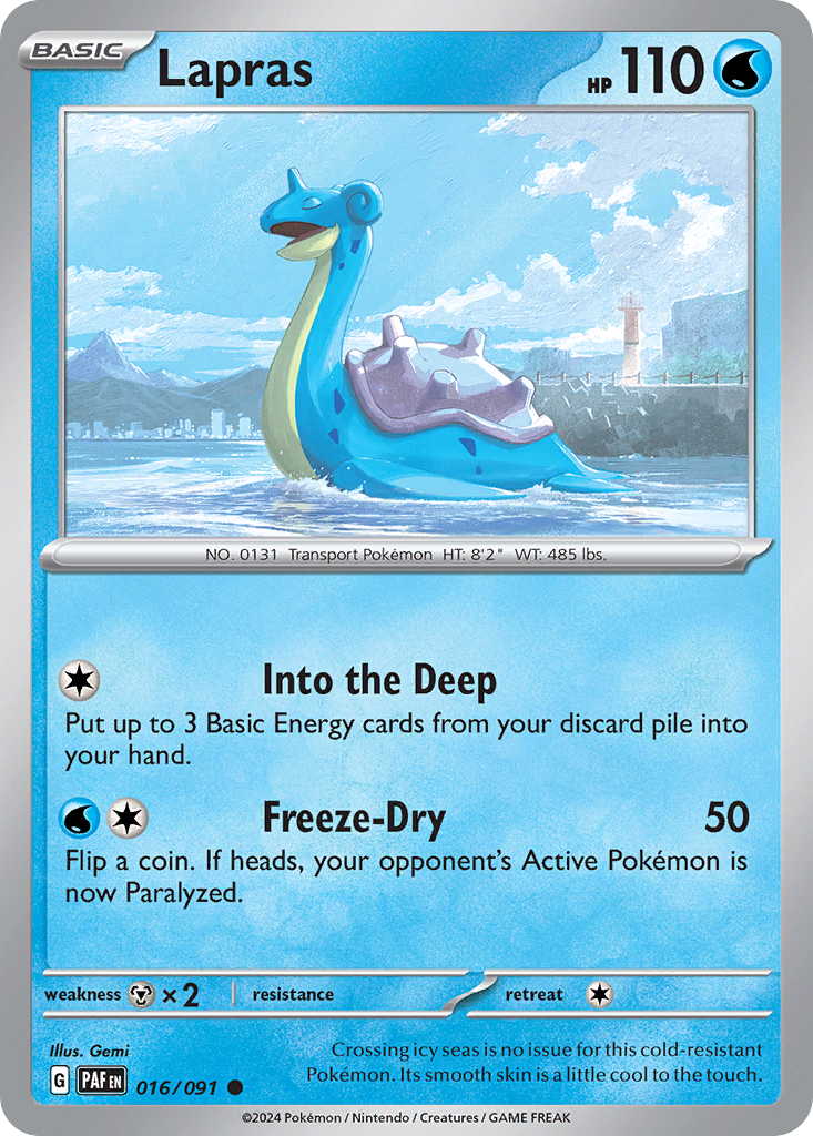 Lapras — SV: Paldean Fates #016/091