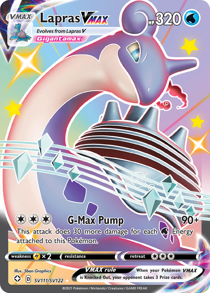 Lapras VMAX — Shining Fates: Shiny Vault #SV111/SV122