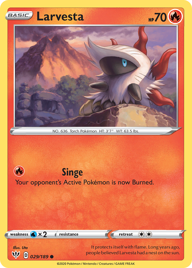 Larvesta — SWSH03: Darkness Ablaze #029/189