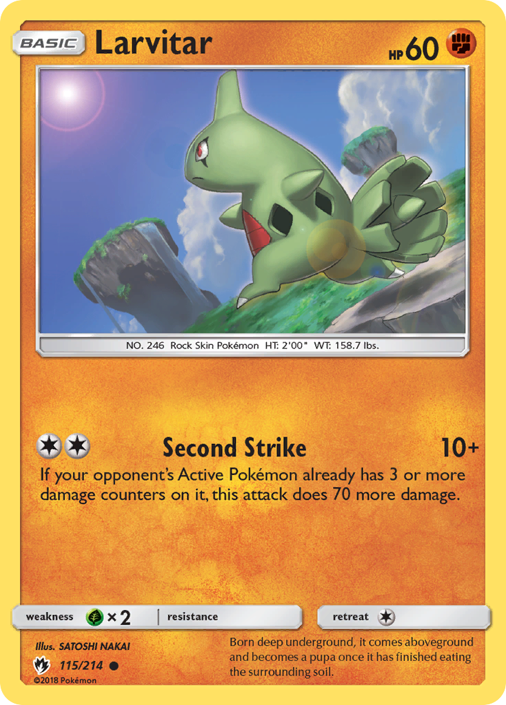 Larvitar (115) — SM - Lost Thunder #115/214