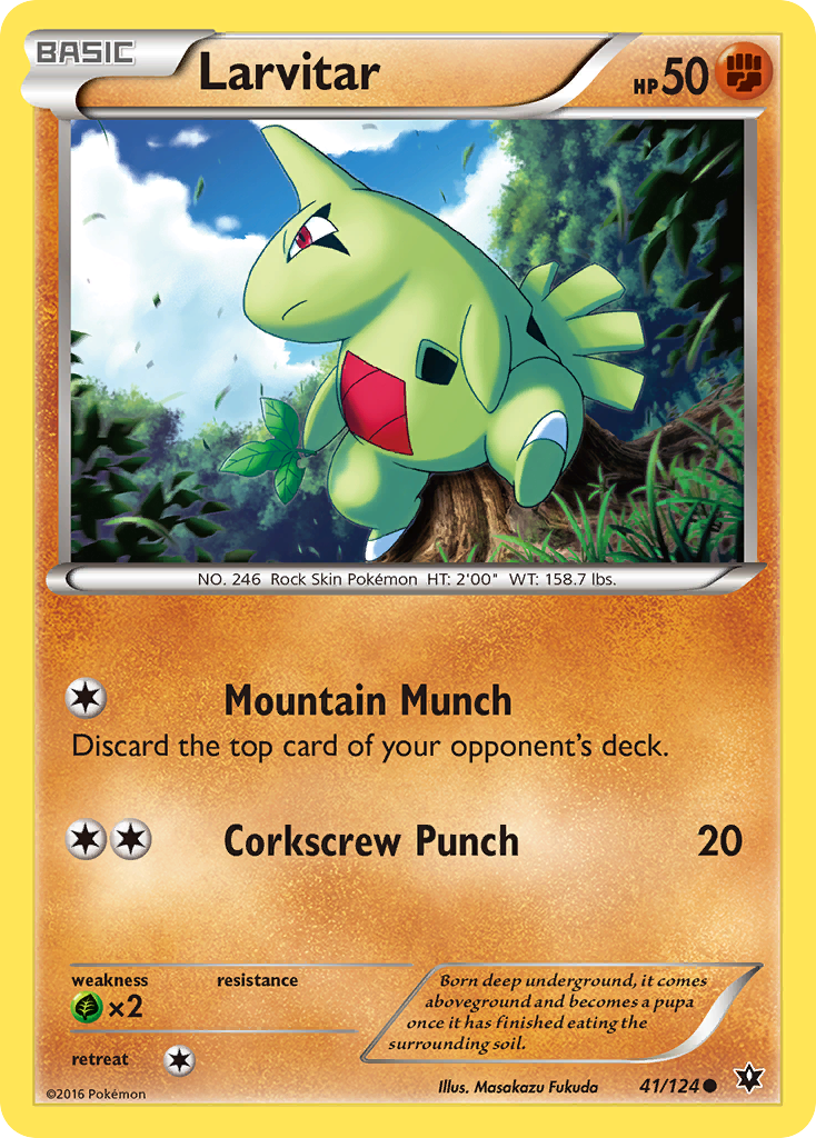 Larvitar (41) — XY - Fates Collide #41/124