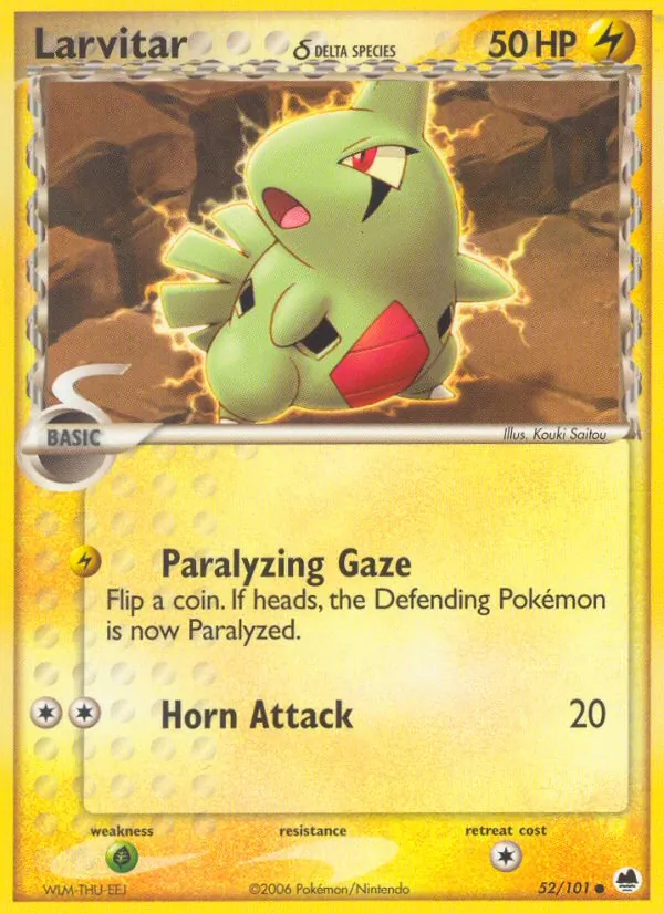 Larvitar (Delta Species) — Dragon Frontiers #52/101