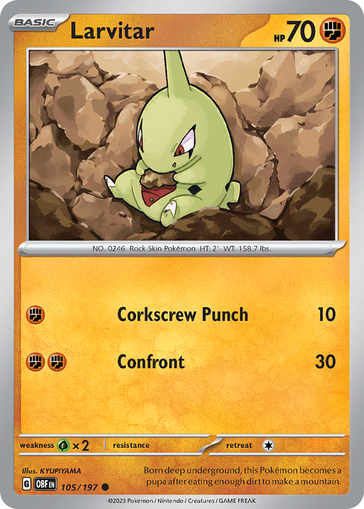 Larvitar — SV03: Obsidian Flames #105/197